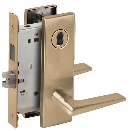 Lock Mortise Lock Satin Brass Blackened Satin Relieved Clear Coated