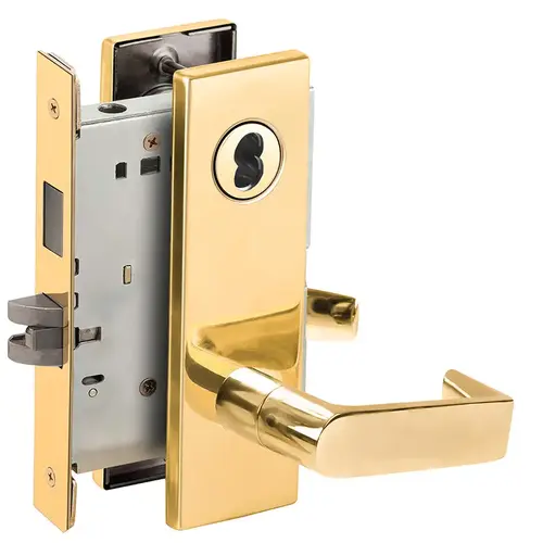 Mortise Lock Bright Brass