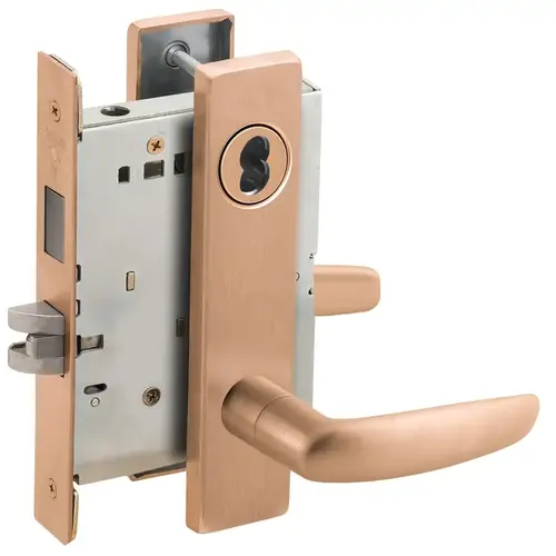 Lock Mortise Lock Satin Bronze Clear Coated