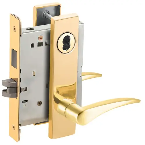 Lock Mortise Lock Bright Brass