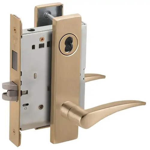 Lock Mortise Lock Satin Brass Blackened Satin Relieved Clear Coated