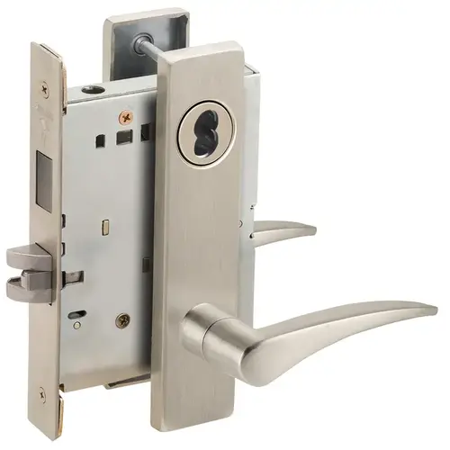 Lock Mortise Lock Satin Nickel Plated Clear Coated