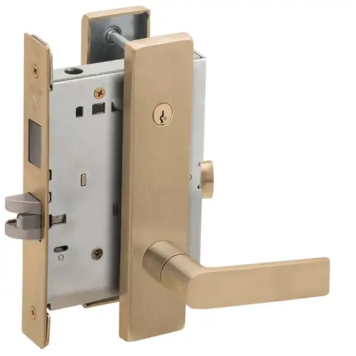 Lock Mortise Lock Satin Brass Blackened Satin Relieved Clear Coated