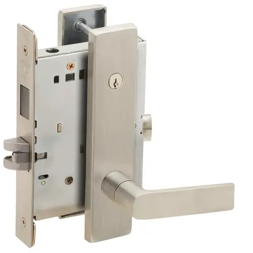 Lock Mortise Lock Satin Nickel Plated Clear Coated