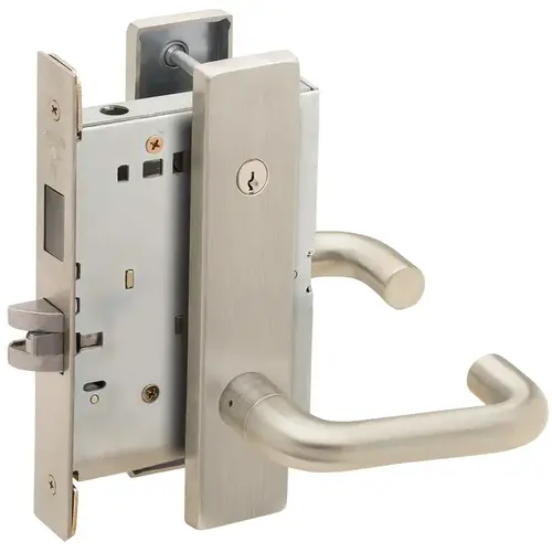 Lock Mortise Lock Satin Nickel Plated Clear Coated