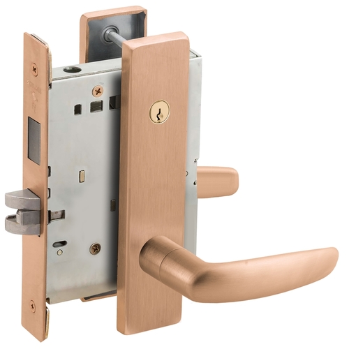 Lock Mortise Lock Satin Bronze Clear Coated