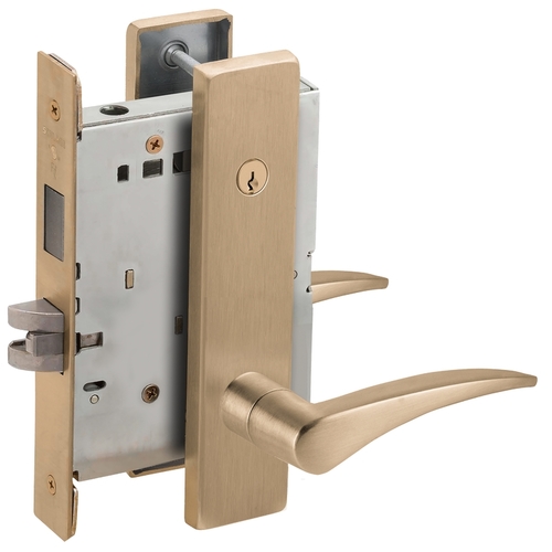 Lock Mortise Lock Satin Brass Blackened Satin Relieved Clear Coated