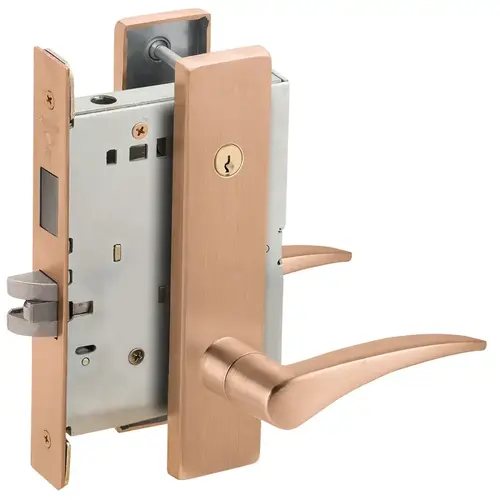 Lock Mortise Lock Satin Bronze Clear Coated