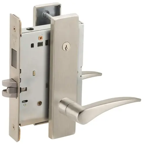 Lock Mortise Lock Satin Nickel Plated Clear Coated