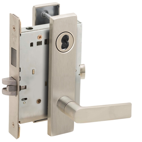 Lock Mortise Lock Satin Nickel Plated Clear Coated