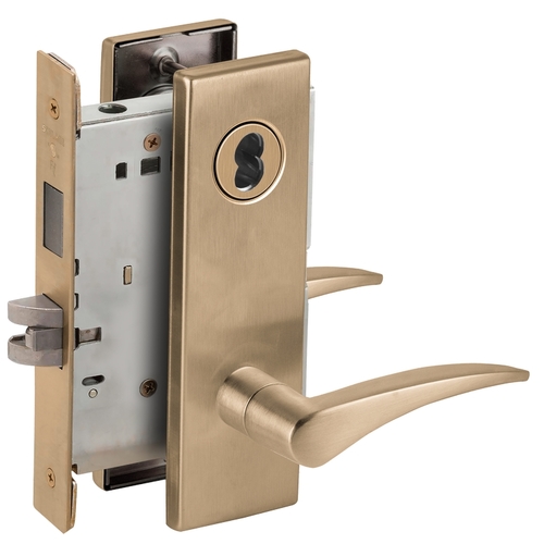 Lock Mortise Lock Satin Brass Blackened Satin Relieved Clear Coated