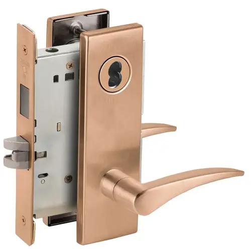 Lock Mortise Lock Satin Bronze Clear Coated