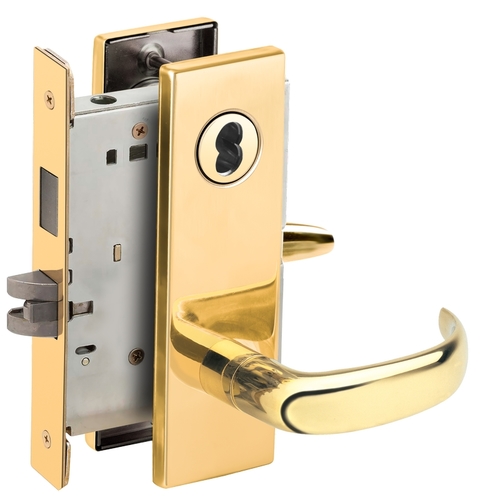 Mortise Lock Bright Brass