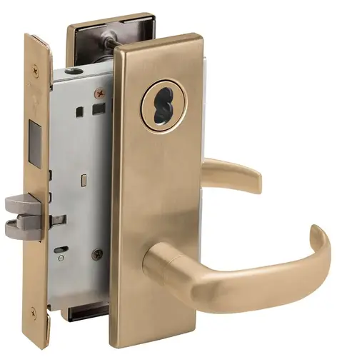 Lock Mortise Lock Satin Brass Blackened Satin Relieved Clear Coated