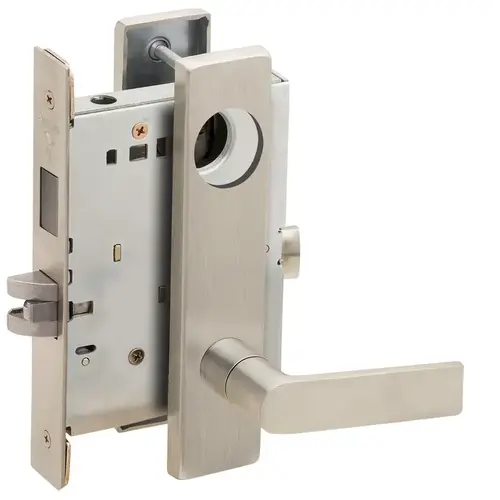 Lock Mortise Lock Satin Nickel Plated Clear Coated