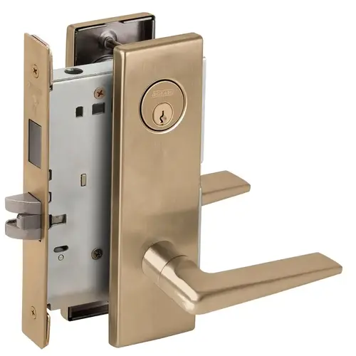 Store / Utility Room Mortise Lock with C Keyway with 05 Lever and N Escutcheon Antique Brass Finish