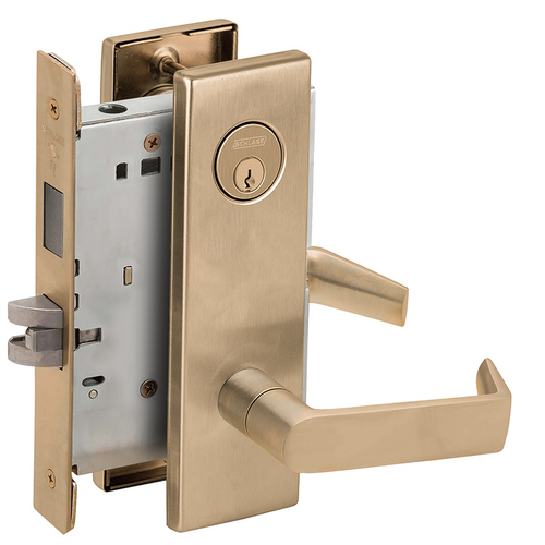 Corridor Mortise Lock with C Keyway with 06 Lever and N Escutcheon Antique Brass Finish