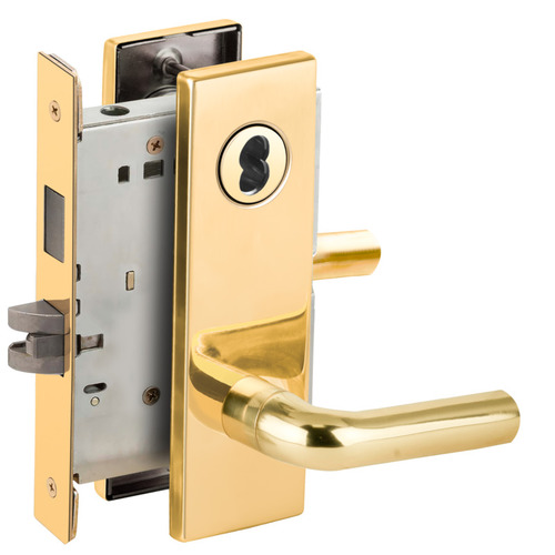 Mortise Lock Bright Brass