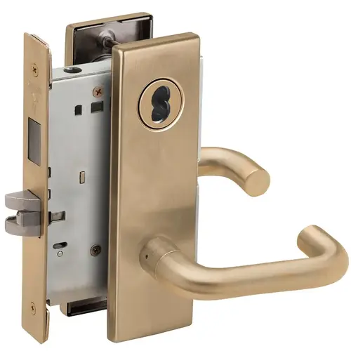 Lock Mortise Lock Satin Brass Blackened Satin Relieved Clear Coated