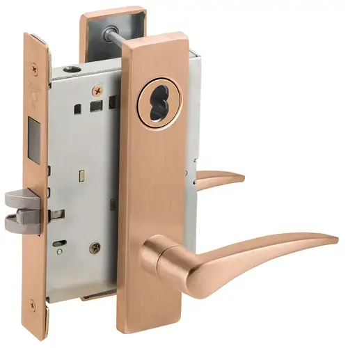 Lock Mortise Lock Satin Bronze Clear Coated