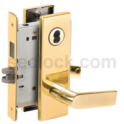 Mortise Lock Bright Brass