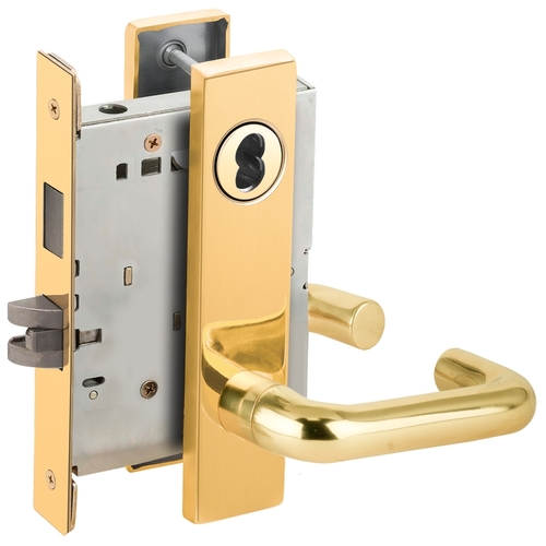 Lock Mortise Lock Bright Brass