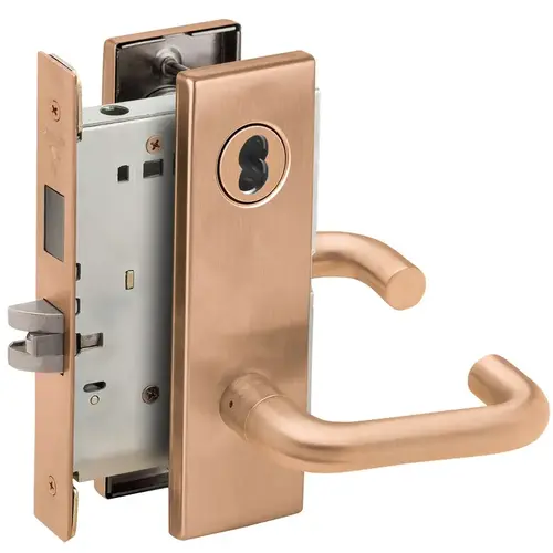 Lock Mortise Lock Satin Bronze Clear Coated