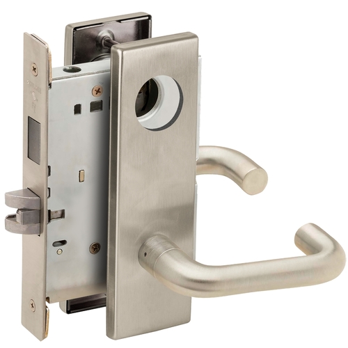 Mortise Lock Satin Nickel Plated Clear Coated