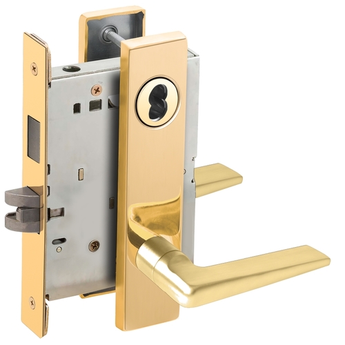 Mortise Lock Bright Brass