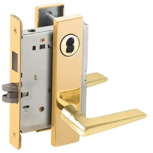 Lock Mortise Lock Bright Brass