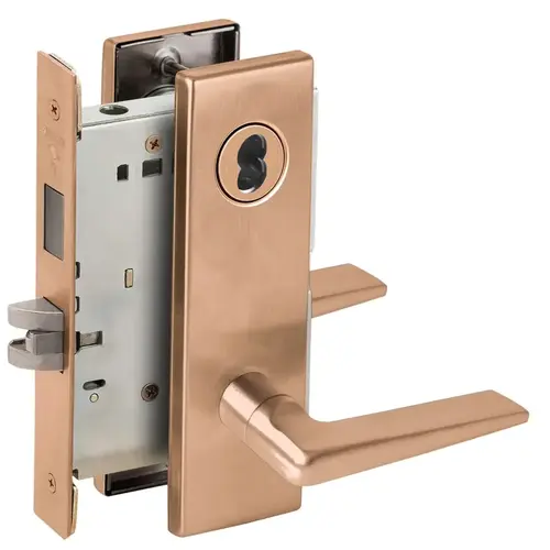 Lock Mortise Lock Satin Bronze Clear Coated