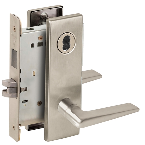 Lock Mortise Lock Satin Nickel Plated Clear Coated