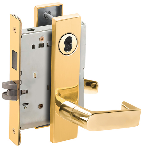 Mortise Lock Bright Brass