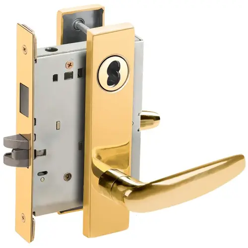 Lock Mortise Lock Bright Brass