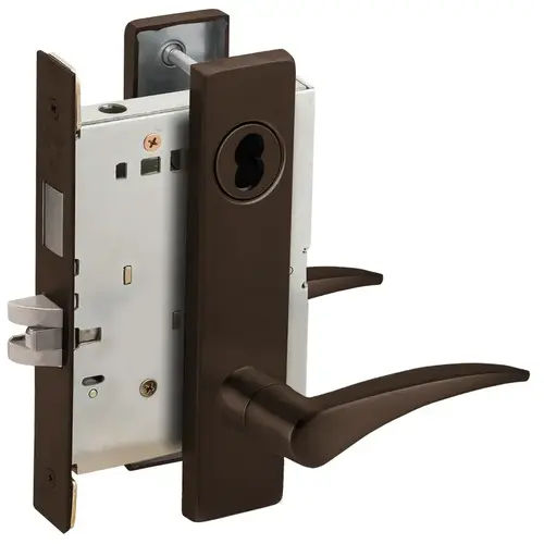 Lock Mortise Lock Dark Oxidized Satin Bronze Oil Rubbed