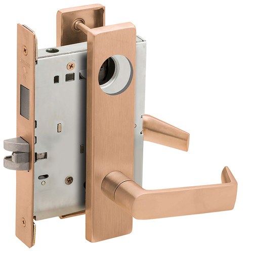 Lock Mortise Lock Satin Bronze Clear Coated