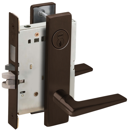 Lock Mortise Lock Dark Oxidized Satin Bronze Oil Rubbed