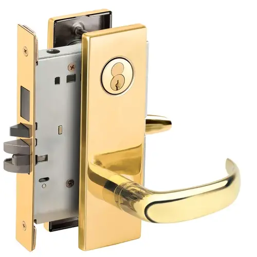 Lock Mortise Lock Bright Brass