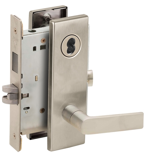 Lock Mortise Lock Satin Nickel Plated Clear Coated