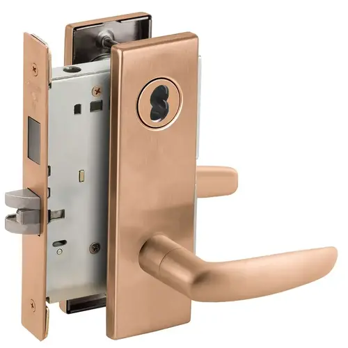 Lock Mortise Lock Satin Bronze Clear Coated