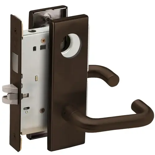 Lock Mortise Lock Dark Oxidized Satin Bronze Oil Rubbed