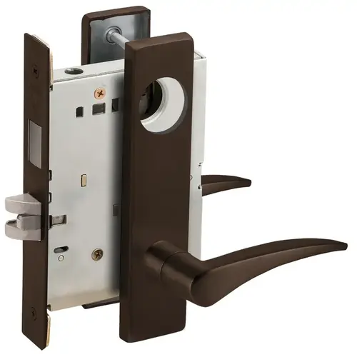 Lock Mortise Lock Dark Oxidized Satin Bronze Oil Rubbed