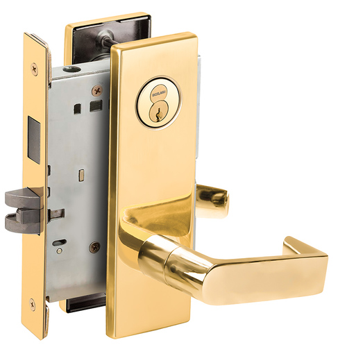 Lock Mortise Lock Bright Brass