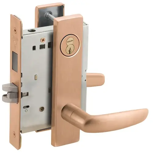 Lock Mortise Lock Satin Bronze Clear Coated