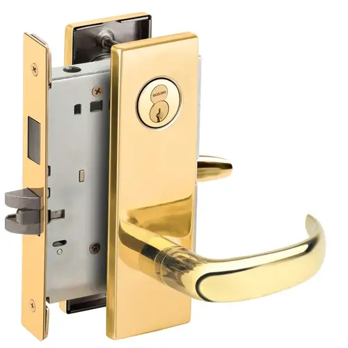 Lock Mortise Lock Bright Brass