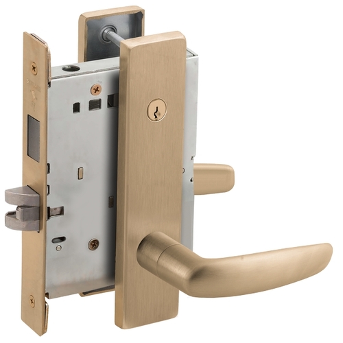 Lock Mortise Lock Satin Brass Blackened Satin Relieved Clear Coated