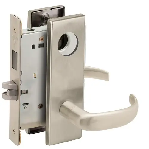 Mortise Lock Satin Nickel Plated Clear Coated