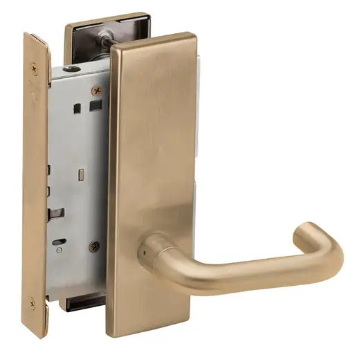 Half Dummy Mortise Trim with Lock Case with 03 Lever and N Escutcheon Antique Brass Finish