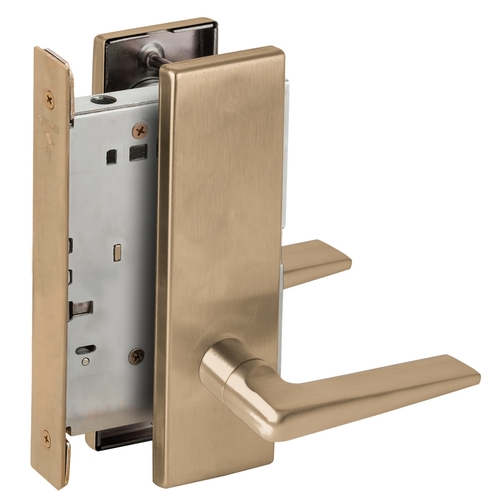 Full Dummy Mortise Trim with Lock Case with 05 Lever and N Escutcheon Antique Brass Finish