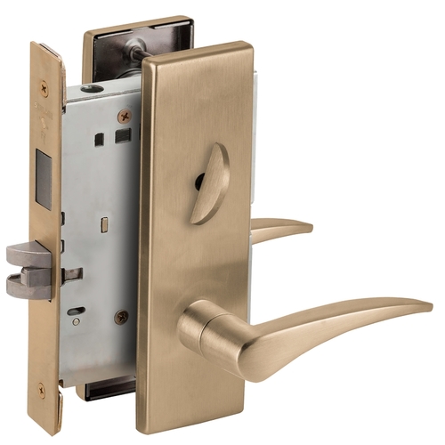 Mortise Lock Satin Brass Blackened Satin Relieved Clear Coated